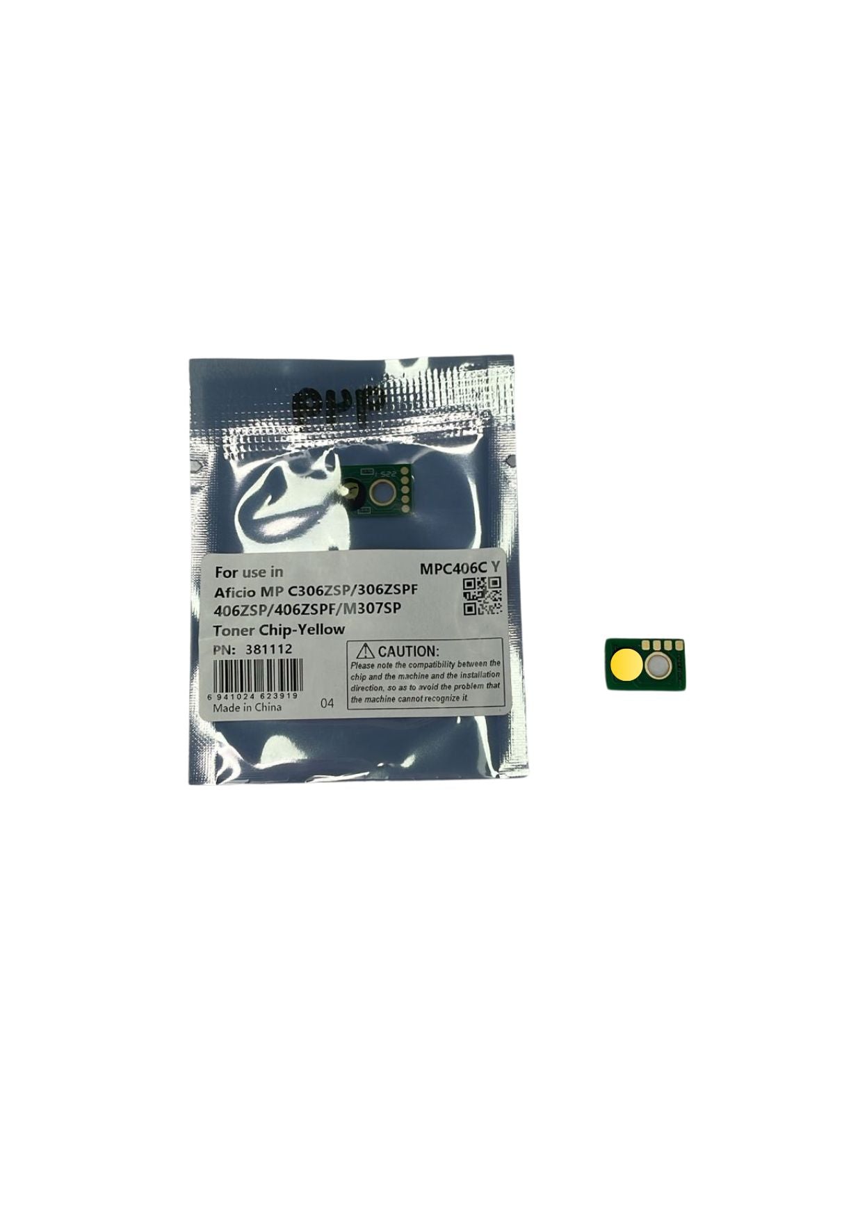 CHIP DE TONER YELLOW RICOH MP C306